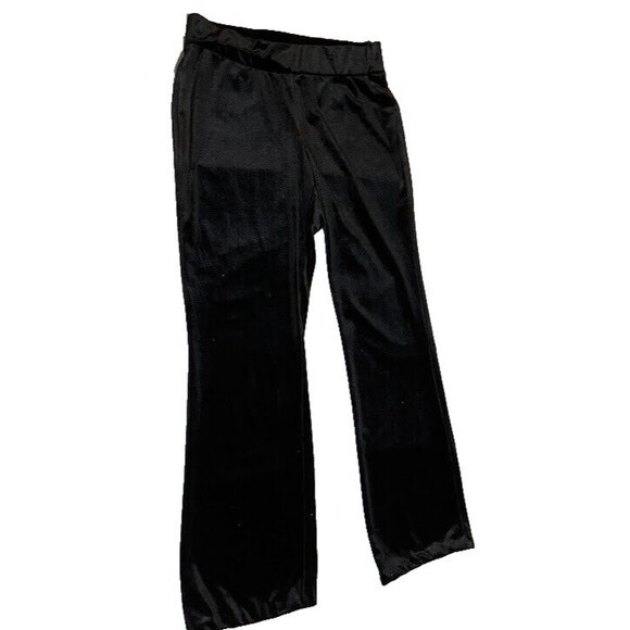Melissa Paige Pants XS Black Velvet Pull-On Straight Leg Dressy Holiday Glam* - Picture 3 of 8